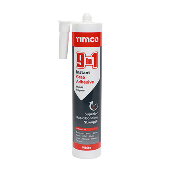 TIMCO 9 in 1 Instant Grab Adhesive 290ml White