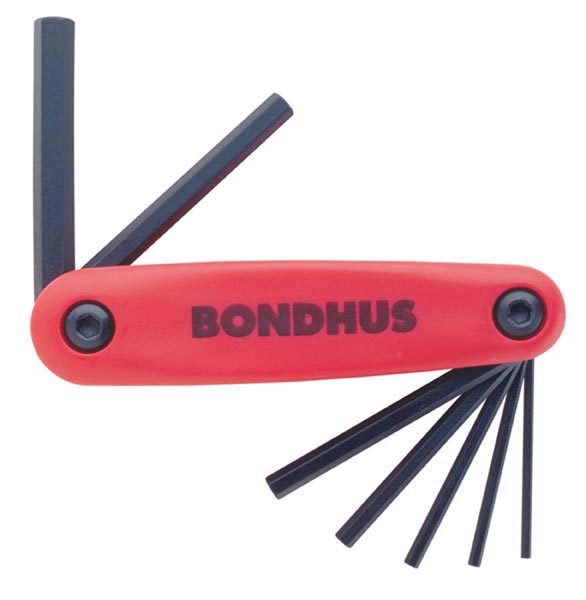 Bondhus Gorilla Grip Hex Key Fold-Up Tool 7 Piece 2-8mm