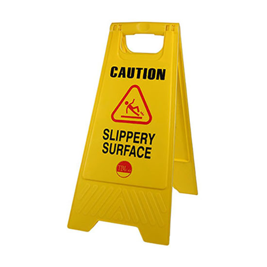 TIMCO A-Frame Safety Sign 610 x 300 x 30mm Caution Slippery Surface