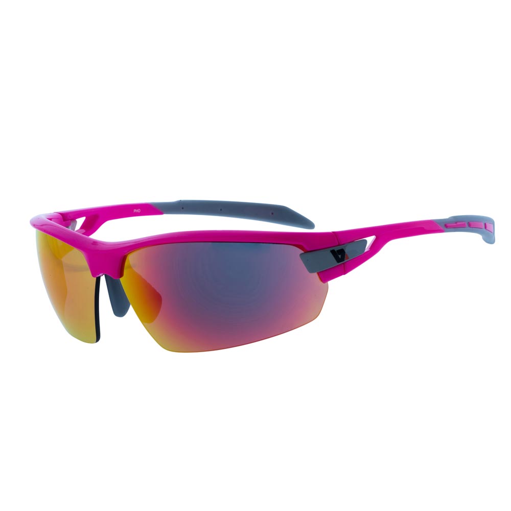 BZ Optics PHO Sunglasses Fire Mirror Lenses Pink Frame