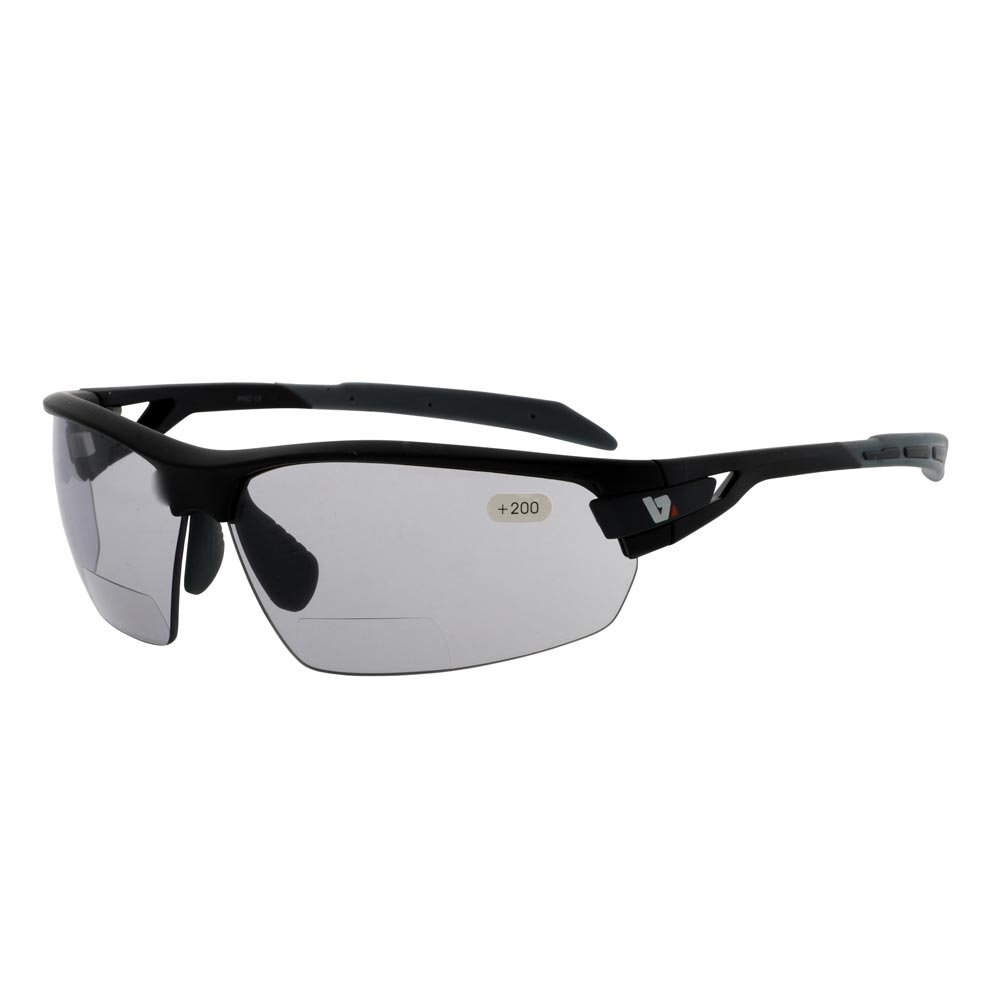 BZ Optics PHO Sunglasses Photochromic Bi-Focal Lenses +2.5 Matt Black Frame