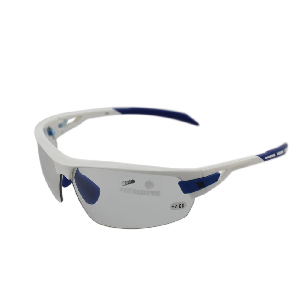BZ Optics PHO Sunglasses Photochromic Bi-Focal Lenses +1.5 White Frame