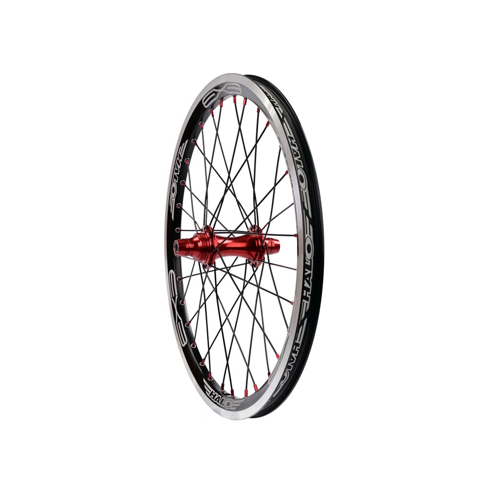 Halo EX3 Expert Race BMX Rear Wheel MXR Freewheel 32h Hub 20x1.5" Black/Red